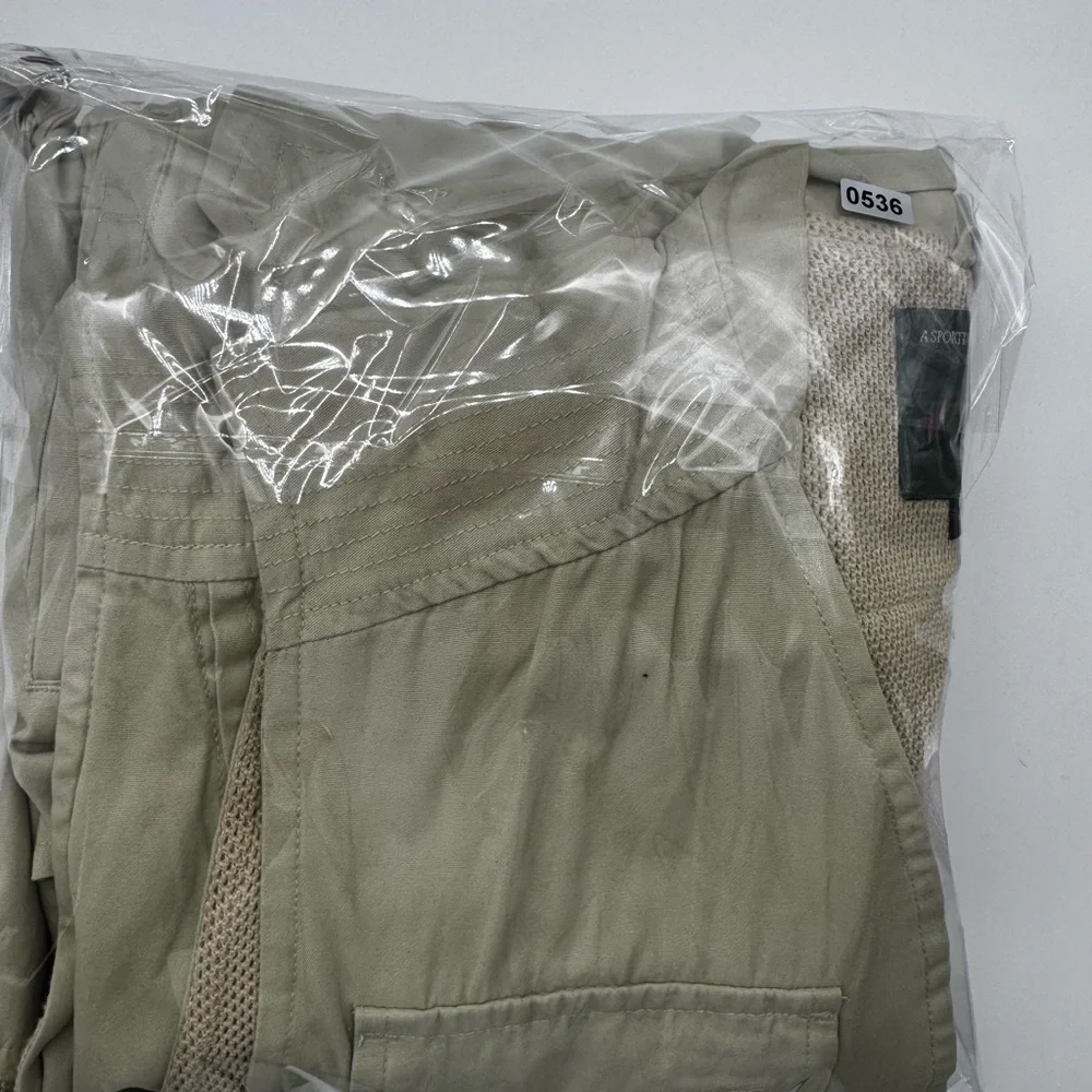 VTG Orvis Khaki Vented Utility Vest with Multiple Pockets Fishing Hunting Medium